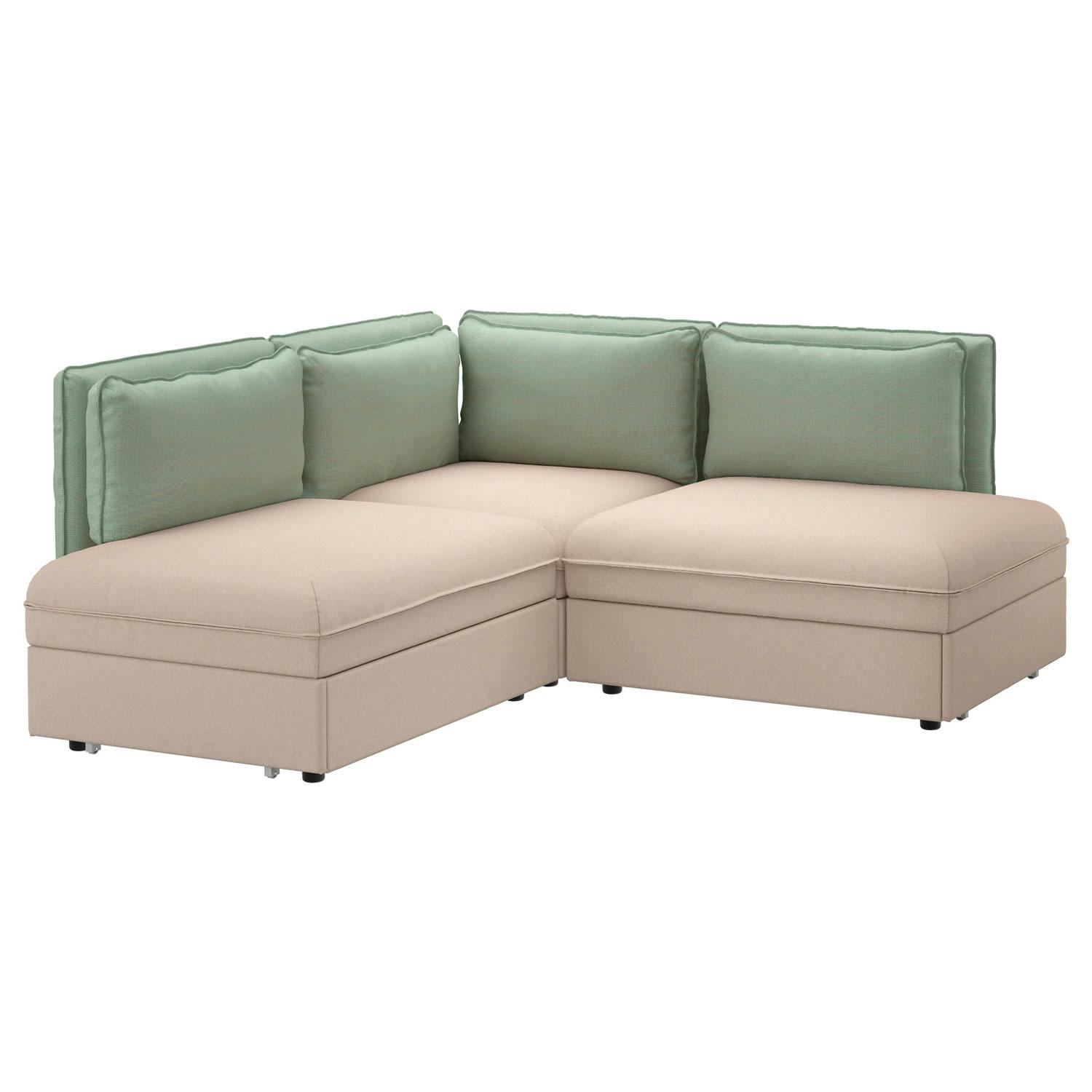 Stilige moduler Modulsofa fra Ikea i mintgrønn og kremhvitt